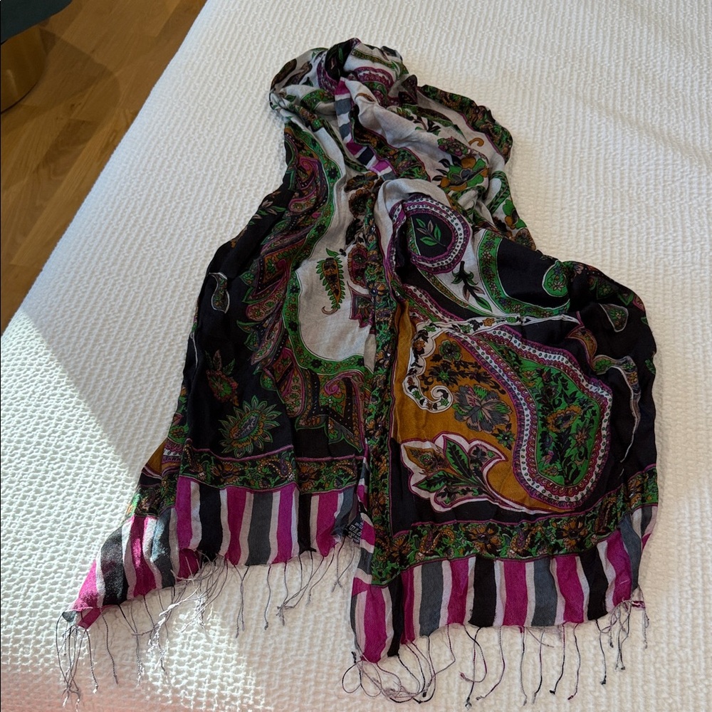 Tolani Multicolor Paisley Scarf